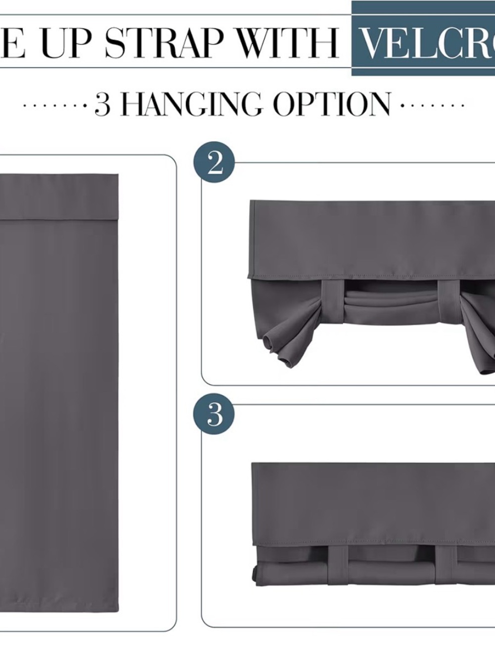 12x72 inch self adhesive curtain grey 1 panel